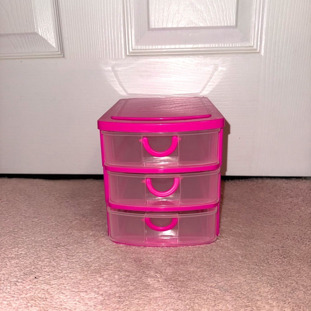 3-Drawer Storage in Pink